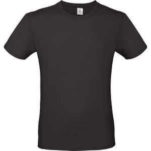 Zwart basic t-shirt met ronde hals voor heren - katoen - 145 grams - zwarte shirts / kleding
