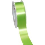 3x XL Hobby/decoratie groene kunststof sierlinten 4 cm/40 mm x 91 meter- Luxe kwaliteit - Cadeaulint kunststof lint/ribbon