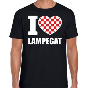 Carnaval t-shirt I love Lampegat voor heren- zwart - Eindhoven - Carnavalshirt / verkleedkleding