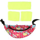 Foute 80s/90s party verkleed accessoire set - neon geel - jaren 80/90 thema feestje - 4-delig