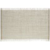 Rechthoekige placemat uni beige jute 45 x 30 cm - Tafel onderleggers