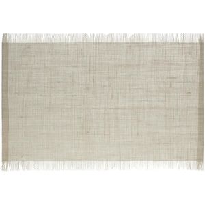 Rechthoekige placemat uni beige jute 45 x 30 cm - Tafel onderleggers