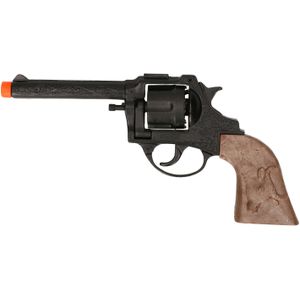 Cowboy speelgoed revolver/pistool metaal 12-schots plaffertjes