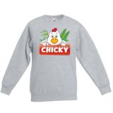 Chicky de kip sweater grijs voor kinderen - unisex - kippen trui - kinderkleding / kleding