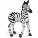 Plastic speelgoed figuren dieren setje zebra familie van 2x stuks - Moeder en kind - 12 en 9 cm
