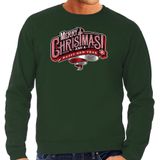 Merry Christmas Kerstsweater / Kerst trui groen voor heren - Kerstkleding / Christmas outfit