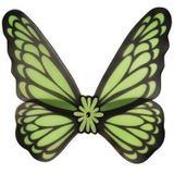 Vlinder verkleed set - vleugels en diadeem - groen - volwassenen - carnaval verkleed accessoires