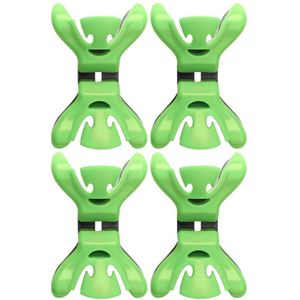 8x Slingers/decoratie ophangen slingerklemmen groen