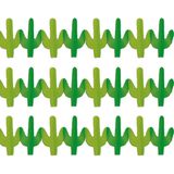 3x stuks mexicaanse Western Cactus thema feest slingers 300 cm - Papier - Brandvertragend
