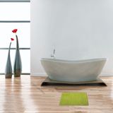 MSV Badkamerkleedje/badmat - voor op de vloer - appelgroen - 45 x 70 cm - polyester/katoen