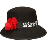 Sarah 50 jaar verkleed hoedje - feesthoedje voor een Sara pop - Feestartikelen