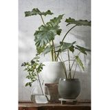 Bloempot creme wit keramiek voor kamerplant H20 x D23 cm - Mica Decorations plantenpotten