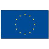 2x stuks vlag Europa 90 x 150 cm feestartikelen - Europa landen thema supporter/fan decoratie artikelen