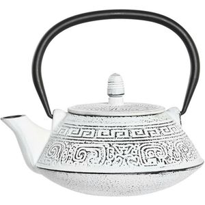 Items Kitchen Theepot Marocco - gietijzer - 800 ml - antiek wit print