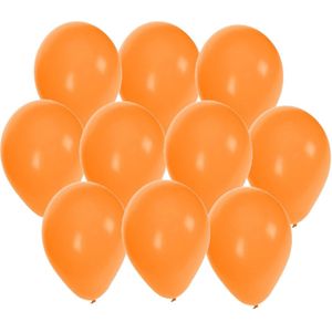 Bellatio Decorations ballonnen - 50 stuks - oranje - 27 cm - helium of lucht - verjaardag / versiering / Koningsdag