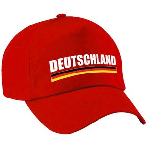 Duitsland / Deutschland landen pet rood volwassenen - Duitsland/deutschland baseball cap - EK/WK/Olympische spelen outfit