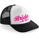 Bellatio Decorations vrijgezellenfeest pet voor dames - Bride to be - zwart/wit - snapback cap