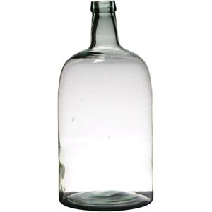 Transparante luxe stijlvolle flessen vaas van glas B19 x H40 cm- Bloemen/takken vaas