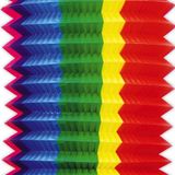 Guirca Trek lampion regenboog feest kleuren - 8x - H20 cm - papier - versiering/feestartikelen