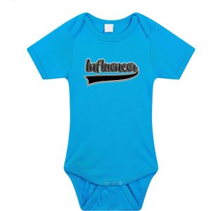 Bellatio Decorations baby rompertje - Influencer - blauw - cadeau romper - kraamcadeau
