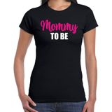 Mommy to be - t-shirt zwart voor dames - Cadeau aanstaande moeder/ zwanger / mama in verwachting