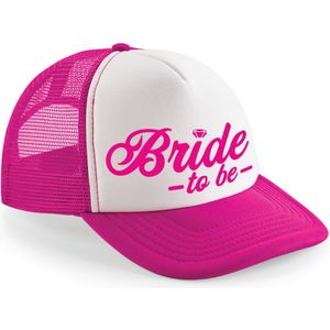 Bellatio Decorations vrijgezellenfeest pet voor dames - Bride to be - roze/wit - snapback cap