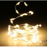 Christmas Decoration draadverlichting zilver- 2x st - 66 leds wit -batterij-1m