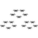 PartyDeco Halloween thema hangende spinnen - 15x - zwart - papier - 27 cm