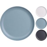 Excellent Houseware ontbijtbord - kunststof/melamine - antraciet grijs - 21 cm