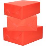 5x Rollen kraft inpakpapier rood  200 x 70 cm - cadeaupapier / kadopapier / boeken kaften