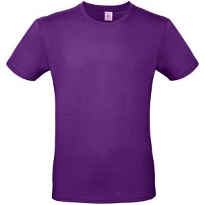 Paars basic t-shirt met ronde hals voor heren - katoen - 145 grams - paarse shirts / kleding