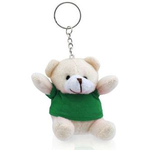 Pluche teddybeer knuffel sleutelhangers groen 8 cm - Beren dieren sleutelhangers - Speelgoed voor kinderen