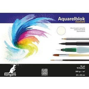 2x Aquarelblokken 300 gram 32 x 24 cm - Aquarel papier - Aquarelblokken/tekenblokken - Hobby/schildermateriaal