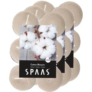 36x Geurtheelichtjes Cotton Blossom 4,5 branduren - Geurkaarsen katoen/bloesem geur - Waxinelichtjes