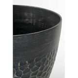 Mica Decorations Plantenpot Bravo - kunststof - buiten/binnen - zwart - D30 x H26 cm