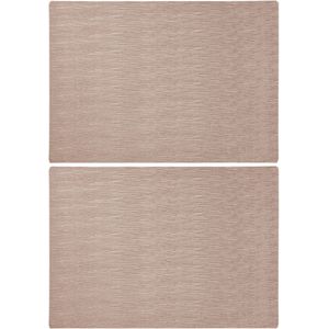 Set van 10x Stuks Rechthoekige Placemats Goud 43 X 30 cm Leder Look  - Placemats/Onderleggers