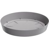 Prosperplast Opvangschaal/onderschaal voor bloempot/plantenpot - 4x - lichtgrijs - rond - Dia 15,5 cm