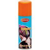 Carnaval verkleed feestje haar verf/spray in de kleuren oranje/paars 125 ml