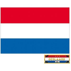 Voordelige Nederlandse vlag voor geslaagd / afgestudeerd feestje - incl. gratis sticker