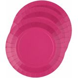 Santex Feest/verjaardag borden set - 40x stuks - fuchsia roze - 17 cm en 22 cm