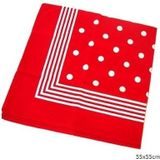 20x Rode boeren zakdoeken met stippen