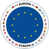 75x Bierviltjes Europa thema print - Onderzetters Europese vlag - Landen decoratie feestartikelen