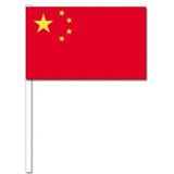 100x Chinese zwaaivlaggetjes 12 x 24 cm