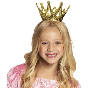 Gouden prinsessen kroontje kind - Koningsdag kroontje goud meisje
