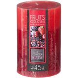 Geurkaarsen Nina - 2x stuks - Rood fruit - 45 branduren - 7 x 10 cm