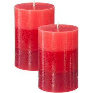 Geurkaarsen Nina - 2x stuks - Rood fruit - 45 branduren - 7 x 10 cm