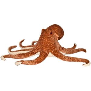 Grote pluche bruine octopus/inktvis knuffel 76 cm - Octopussen zeedieren knuffels XL - Speelgoed voor kinderen