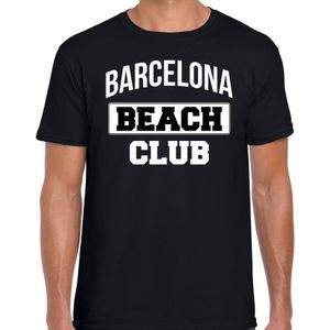 Barcelona beach club zomer t-shirt voor heren - zwart - beach party / vakantie outfit / kleding / strand feest shirt