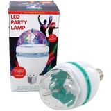 Disco lamp/licht LED E27 fitting draaiend/roterend met kleureffecten - Party/feest light