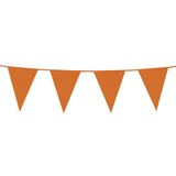 Oranje plastic buiten feest slinger 40 meter - 40m vlaggenlijnen - Koningsdag vlaggenlijn - WK / EK versiering